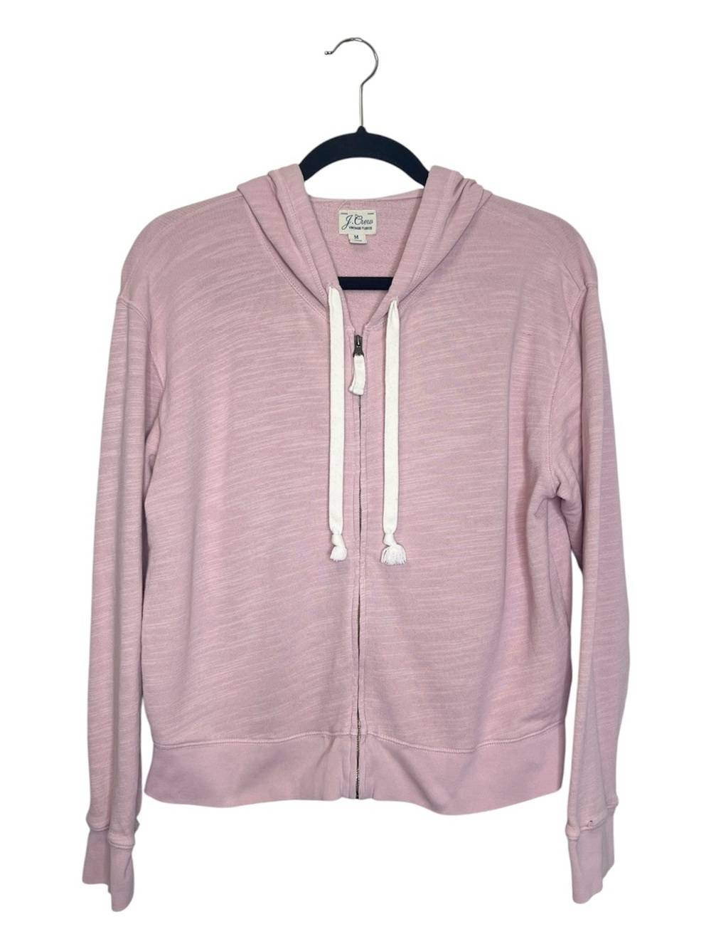 J. Crew Cropped Full Zip hoodie in vintage cotton Terry size Medium